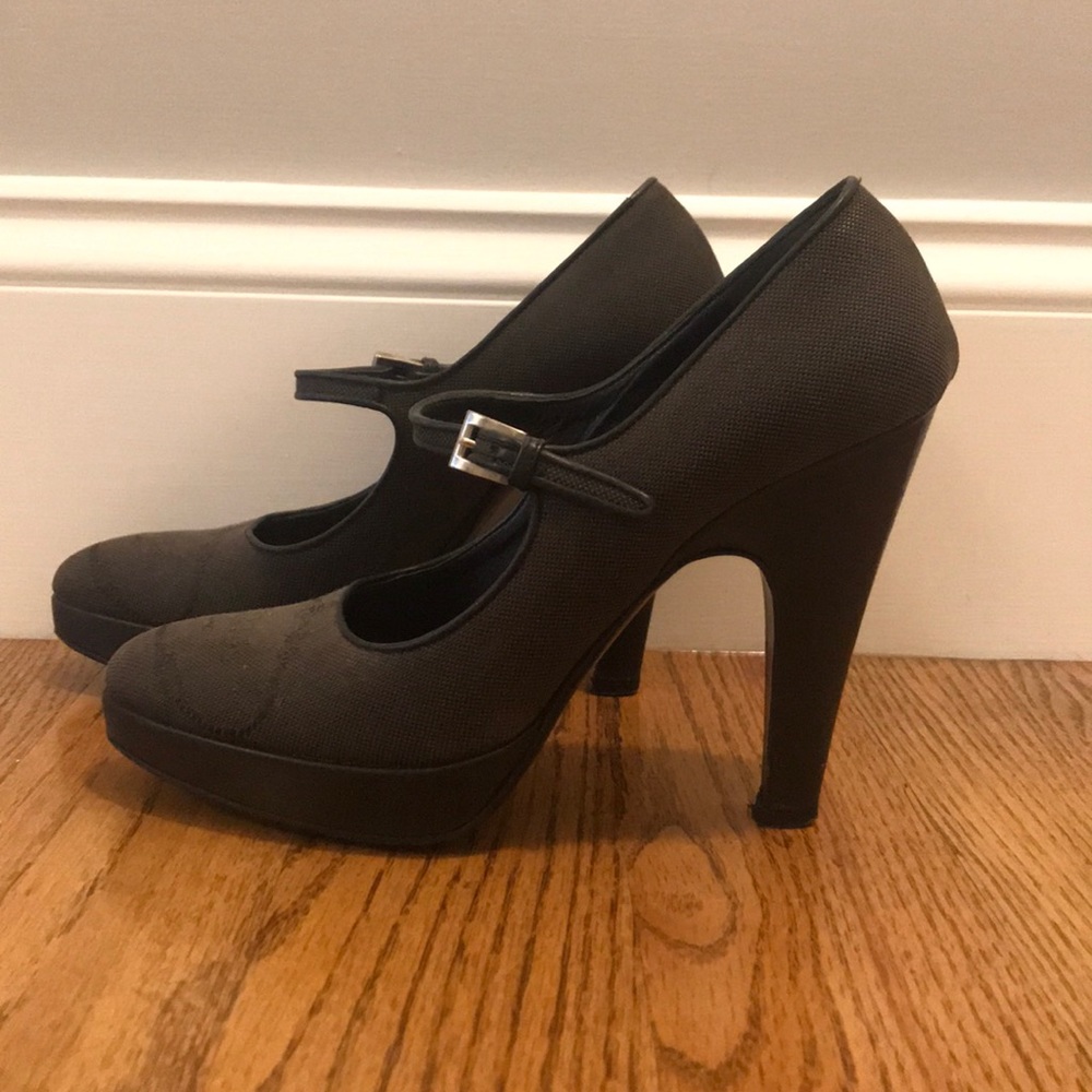 Prada women’s MaryJane heels. Dark brown